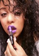 purple lipstick