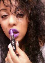 purple lipstick